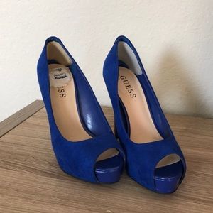 Bright Royal Blue Guess heels